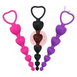 Que chọc hậu môn silicon vòng bi trái tim 18cm chính hãng - sạc USB, chống nước, silicone mềm mại - giao hàng che tên kín đáo