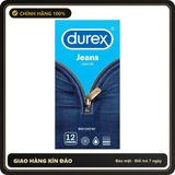 Bao cao su Durex Jeans hộp 12 chiếc chính hãng - nhiều gel bôi trơn, hộp 12 cái, có hương thơm - giao hàng che tên kín đáo