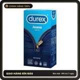 Bao cao su Durex Jeans hộp 12 chiếc chính hãng - nhiều gel bôi trơn, hộp 12 cái, có hương thơm - giao hàng che tên kín đáo