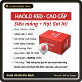 (Che Tên) [MUA 1 TẶNG 1] Bao cao su HAOLO siêu mỏng 0.01 bcs gân gai kéo dài thời gian nhiều gel bôi trơn cao cấp Hỗ Trợ 24/7