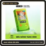 (Che Tên) Combo 2 hộp/3 hộp Bao Cao Su PLAYAH Super Invisible Siêu Mỏng Hộp 10 bao size 52mm Bảo Mật Tuyệt Đối
