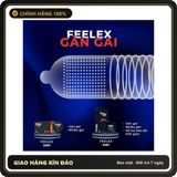 (Che Tên) Bao cao su siêu mỏng nhiều gel đặc biệt Feelex Invisible ôm sát đem lại cảm giác chân thật giảm ma sát hộp 10 chiếc Hộp Trắng Kín