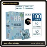 (Che Tên) Bao cao su nội địa Trung siêu mỏng nhiều gel bôi trơn Hộp 100 cái Cao Cấp Bảo Đảm