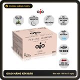 (Che Tên) Bao cao su size lớn OIO 55mm siêu mỏng 001 nhiều gel bôi trơn kéo dài thời gian Hộp 10 BCS Cao Cấp Bảo Đảm