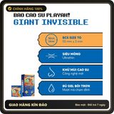 (Che Tên) Bao cao su size to PlayAh! Siêu Mỏng 55mm Giant Invisible 24K.Right - Hộp 3/10 Cái Chuẩn Auth