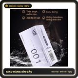 (Che Tên) Bao cao su 0.01mm siêu mỏng SLM gân gai, kéo dài thời gian, nhiều gel, hương vani hộp 10c bcs Cao Cấp Bảo Đảm