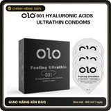 (Che Tên) Bao Cao Su OLOL 0.01mm Siêu mỏng, truyền nhiệt, nhiều gel, mỏng nhất thế giới, hộp 3 bcs, Olo-china Giao Nhanh Toàn Quốc