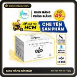 (Che Tên) Bao cao su siêu mỏng oio 4in1 hỗ trợ kéo dài thời gian cuộc vui chống xuất tinh sớm nhiều gel bôi trơn hộp 10 bcs Bảo Mật Tuyệt Đối