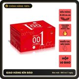 (Che Tên) Bao cao su OiO 001 Feeling Ultrathin - Siêu mỏng - Nhiều gel - Kéo dài thời gian - Hộp 10 cái Bảo Mật Tuyệt Đối