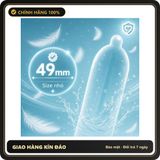 (Che Tên) [CHE TÊN 100%] BCS Bao Cao Su OIO Trắng Size Nhỏ 49mm Siêu Mỏng Ôm Sát Chống Tuột Nhiều Gel Hộp 10 Cái Giao Nhanh Toàn Quốc