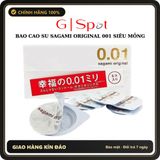 (Che Tên) Bao Cao Su Sagami Original 0.01 Siêu Mỏng - 1 Hộp 5 Chiếc Cao Cấp Bảo Đảm