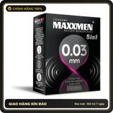 (Che Tên) Bao Cao Su 49mm Maxxmen 003 5in1, Size Nhỏ Siêu Mỏng Chống Xuất Tinh Sớm Kéo Dài Thời Gian Quan Hệ Bảo Mật Tuyệt Đối
