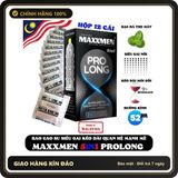 (Che Tên) Bao cao su MAXXMEN 5in1 PROLONG Kéo dài thời gian, Gân gai, Siêu mỏng Hỗ Trợ 24/7
