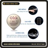 (Che Tên) Bao Cao Su OLO Siêu Mỏng 0.01, Nhiều Gel, Truyền Nhiệt, Gân Gai, Kéo Dài Thời Gian Giao Nhanh Toàn Quốc