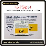 (Che Tên) Bao Cao Su Gia Đình Vip Plus 144 Cái( Màu Trắng) Hộp Trắng Kín