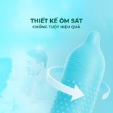 Bao cao su Powergra Promax - Gân sọc và điểm nổi, kéo dài, hương trái cây - Hộp 3 cái - Gwen Shop Chính Hãng