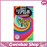 Bao cao su Sagami Six Fit V Miracle Fit - Thiết kế 3D ôm sát, siêu mỏng - Hộp 10 cái - Gwen Shop Chính Hãng