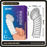 (Che Tên) Bao Cao Su Ngón Tay Dài Aichao G-spot 2 - Gai Nổi Lớn - Hộp 1 Cái Giao Nhanh Toàn Quốc