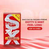 Bao cao su Sagami Xtreme Dotty G Mint Feel Long - Siêu điểm nổi, ôm sát - Hộp 10 cái - Gwen Shop Chính Hãng