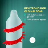 Bao cao su OLO Kỳ lân - Gai xoắn - Hộp 1 cái + 1 bi silicon - Gwen Shop Chính Hãng