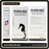 (Che Tên) Bao Cao Su Lâu Ra Power Men Longer Plus Cá Ngựa Bạc - Hộp 12 Cái Bảo Mật Tuyệt Đối