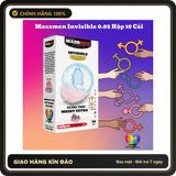 (Che Tên) Bao Cao Su Size 49mm Maxxmen Invisible 002, Cực Siêu Mỏng Nhiều Gel, Hương Hoa Anh Đào Cho LGBT, Gay Giao Nhanh Toàn Quốc