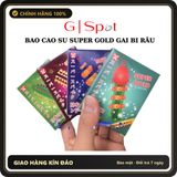 (Che Tên) Bao Cao Su Super Gold, Siêu Gai Bi Râu - Hộp 2 cái Giao Nhanh Toàn Quốc