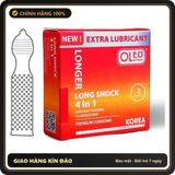 (Che Tên) Bao Cao Su Oleo Lampo 4 In 1 - Gai Gân Ôm Sát Kéo Dài Hương Bạc Hà Hộp Trắng Kín