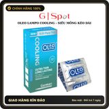 (Che Tên) Bao Cao Su Oleo Lampo Cooling - Mát Lạnh Siêu Mỏng Kéo Dài Hương Bạc Hà Bảo Mật Tuyệt Đối