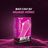 Bao cao su Muaisi Hồng - Nhiều gel, siêu mỏng - Hộp 10 cái - Gwen Shop Chính Hãng