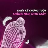 Bao cao su Muaisi Hồng - Nhiều gel, siêu mỏng - Hộp 10 cái - Gwen Shop Chính Hãng