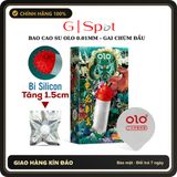 (Che Tên) Bao Cao Su OLO Gai Chùm Đầu Rồng Xanh 0.01mm - Nhiều Gel Siêu Mỏng Bảo Mật Tuyệt Đối