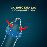 Bao cao su Shell Dino Trice - Hộp 1 bao gai, 2 vòng bi + 1 bao Shell Performax ( - Hộp 2 cái) - Gwen Shop Chính Hãng