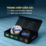 Bao cao su Shell Dino Trice - Hộp 1 bao gai, 2 vòng bi + 1 bao Shell Performax ( - Hộp 2 cái) - Gwen Shop Chính Hãng