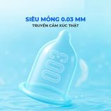 Bao cao su Okamoto 0.03 Platinum - Siêu mỏng, không mùi - Hộp 3 cái - Gwen Shop Chính Hãng