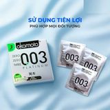 Bao cao su Okamoto 0.03 Platinum - Siêu mỏng, không mùi - Hộp 3 cái - Gwen Shop Chính Hãng