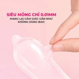 Bao cao su Okamoto 0.01 PU - Siêu mỏng tàng hình, truyền nhiệt chân thật - Hộp 4 cái - Gwen Shop Chính Hãng