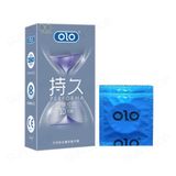 Bao cao su OLO 0.01 Đồng Hồ Xanh - Kéo dài thời gian, hương vani - Hộp 10 cái - Gwen Shop Chính Hãng