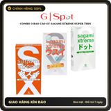 (Che Tên) Combo 3 Hộp - Bao Cao Su Sagami Xtreme Super Thin - Siêu Mỏng Chính Hãng BCS Nhật Bản - Hàng Mới Về