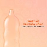 Bao cao su Okamoto Roman - Vân hoa hồng, ôm khít - Hộp 10 cái - Gwen Shop Chính Hãng
