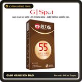 (Che Tên) Bao Cao Su Size Lớn 55mm HBM - Comdom Large XL - Hộp 10 cái - Siêu Mỏng Nhiều Gel Hỗ Trợ 24/7