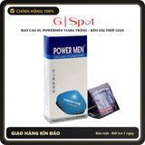 (Che Tên) Bao Cao Su Lâu Ra Power Men Viara Trắng – Siêu Mỏng Nhiều Gel Kéo Dài Thời Gian - Hộp 12 Cái Hộp Trắng Kín