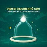 Bao cao su OLO Rồng xanh - Gai chùm đầu - Hộp 1 cái + 1 bi silicon - Gwen Shop Chính Hãng