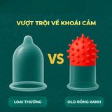 Bao cao su OLO Rồng xanh - Gai chùm đầu - Hộp 1 cái + 1 bi silicon - Gwen Shop Chính Hãng