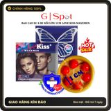 (Che Tên) Bao Cao Su 6 Bi Nổi Lớn 1CM Love Kiss Maxxmen Prolong - Bi Chắc Nhiều Gel Chuẩn Auth