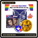 (Che Tên) Bao Cao Su 6 Bi Nổi Lớn 1CM Love Kiss Maxxmen Prolong - Bi Chắc Nhiều Gel Chuẩn Auth