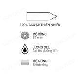 Bao cao su OLO 0.01 Zero Ha For Man - Siêu mỏng, nhiều gel tạo trơn - Hộp 10 cái - Gwen Shop Chính Hãng