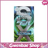 Bao cao su Sagami Xtreme Amino Gold Spearmint - Siêu mỏng, mát lạnh, hương bạc hà - Hộp 10 cái - Gwen Shop Chính Hãng