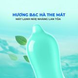 Bao cao su Sagami Xtreme Amino Gold Spearmint - Siêu mỏng, mát lạnh, hương bạc hà - Hộp 10 cái - Gwen Shop Chính Hãng