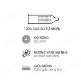Bao cao su OLO 0.01 Large Bump Stimulation - Siêu mỏng, nóng ấm, hương vani - Hộp 10 cái - Gwen Shop Chính Hãng
